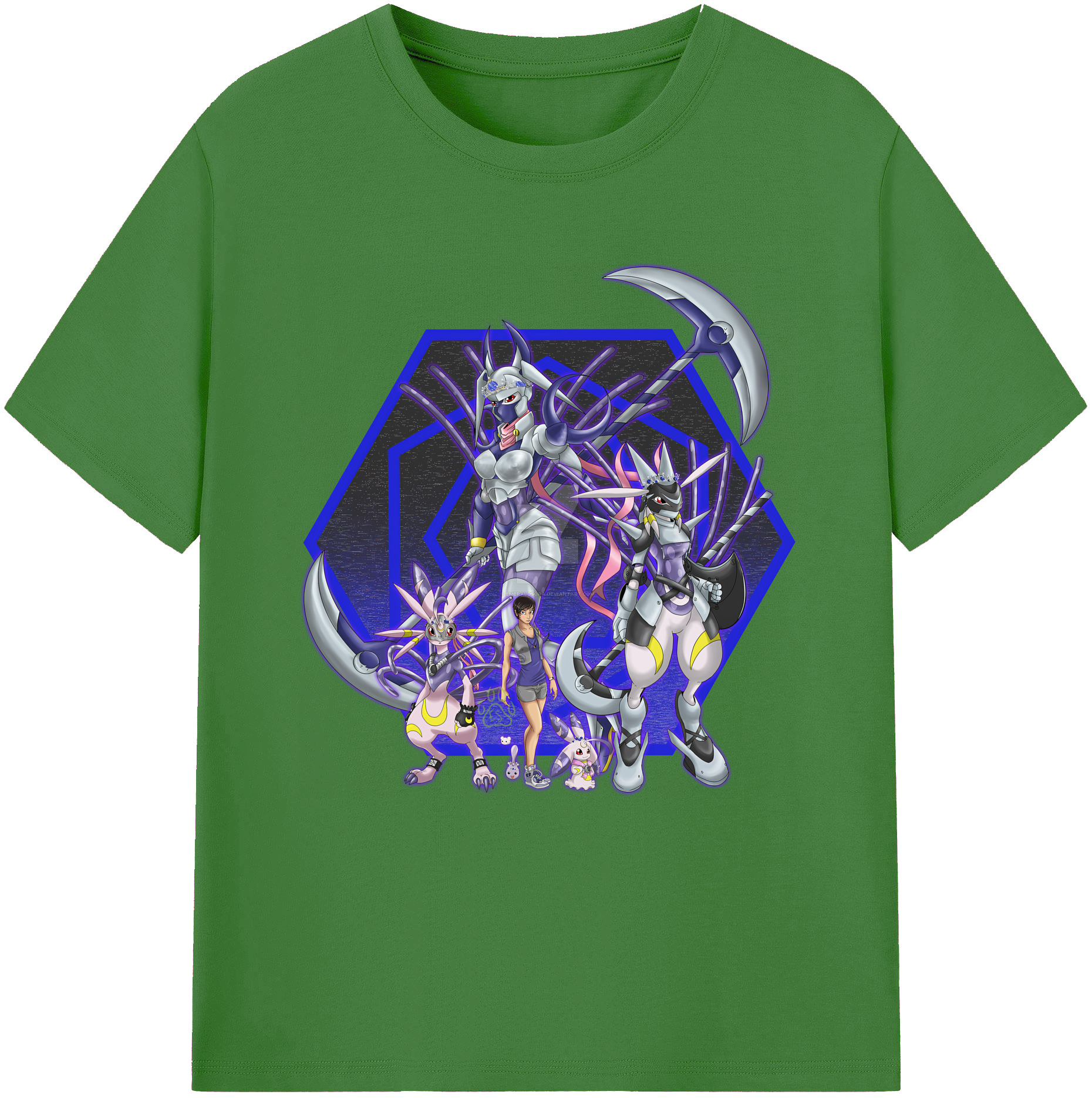 （画像用） Digimon デジタルモンスター/デジモン レディースカジュアルプリントTシャツ（綿100％）